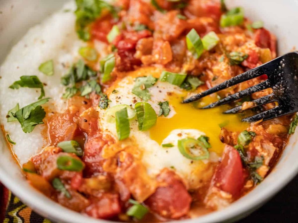 Salsa Poached Eggs