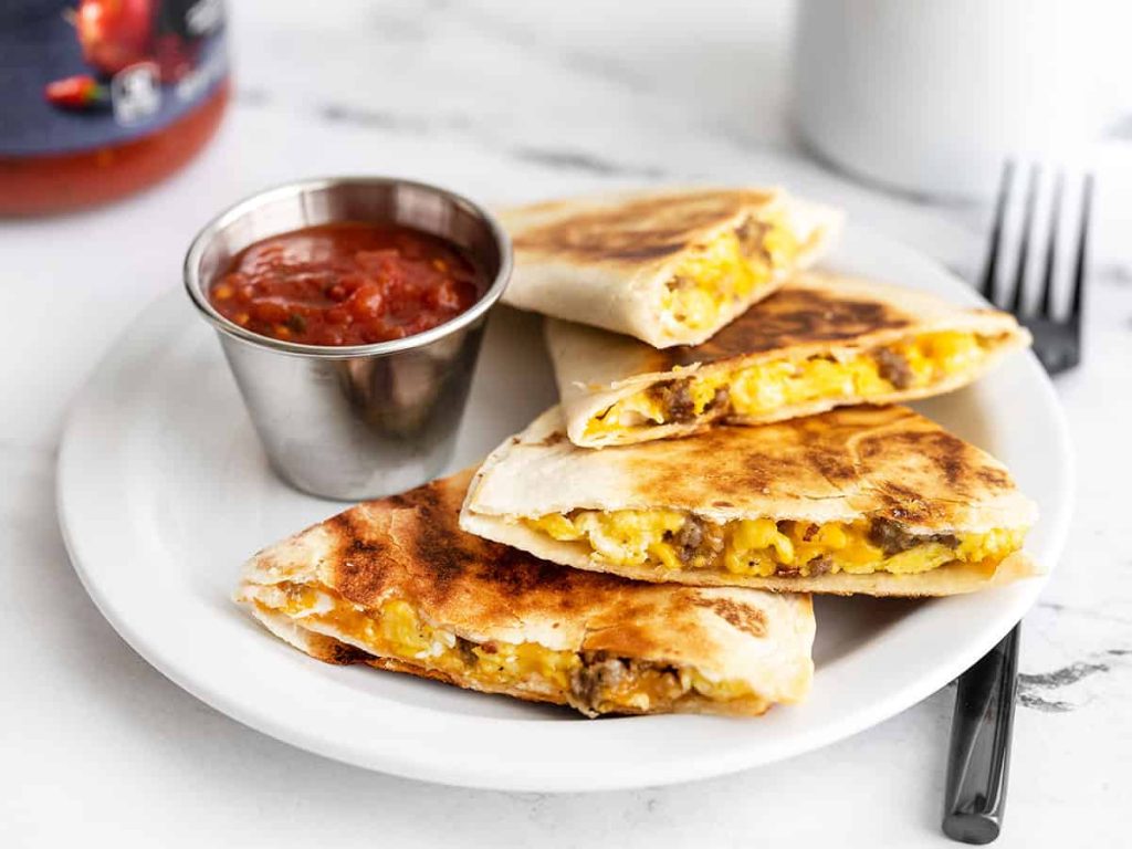 Sausage And Egg Breakfast Quesadillas
