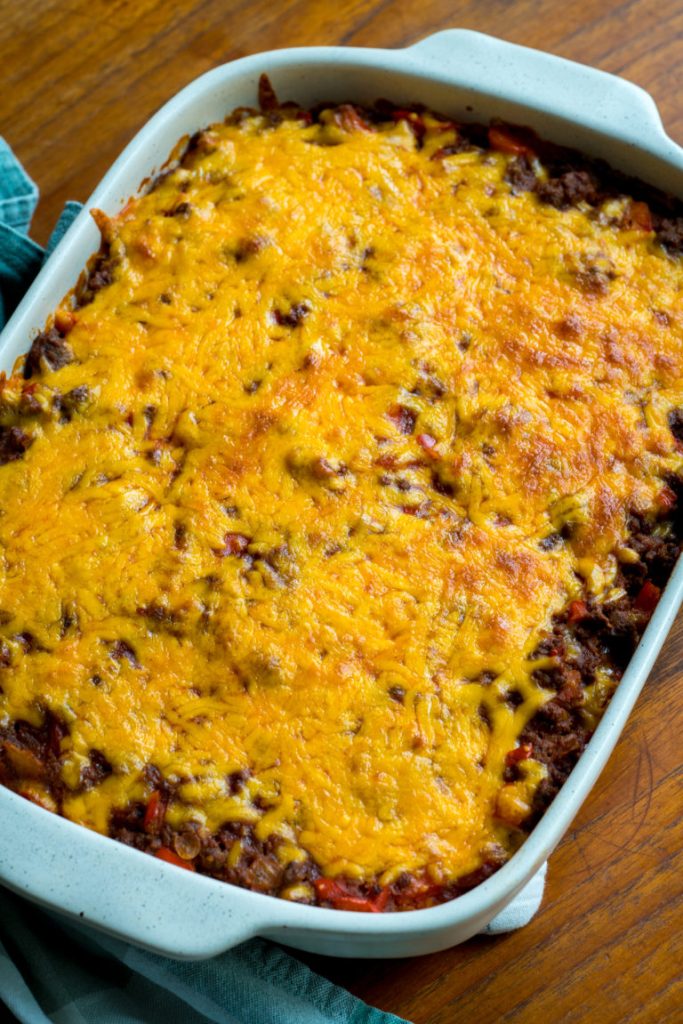 Sloppy Joe Cornbread Casserole Delight