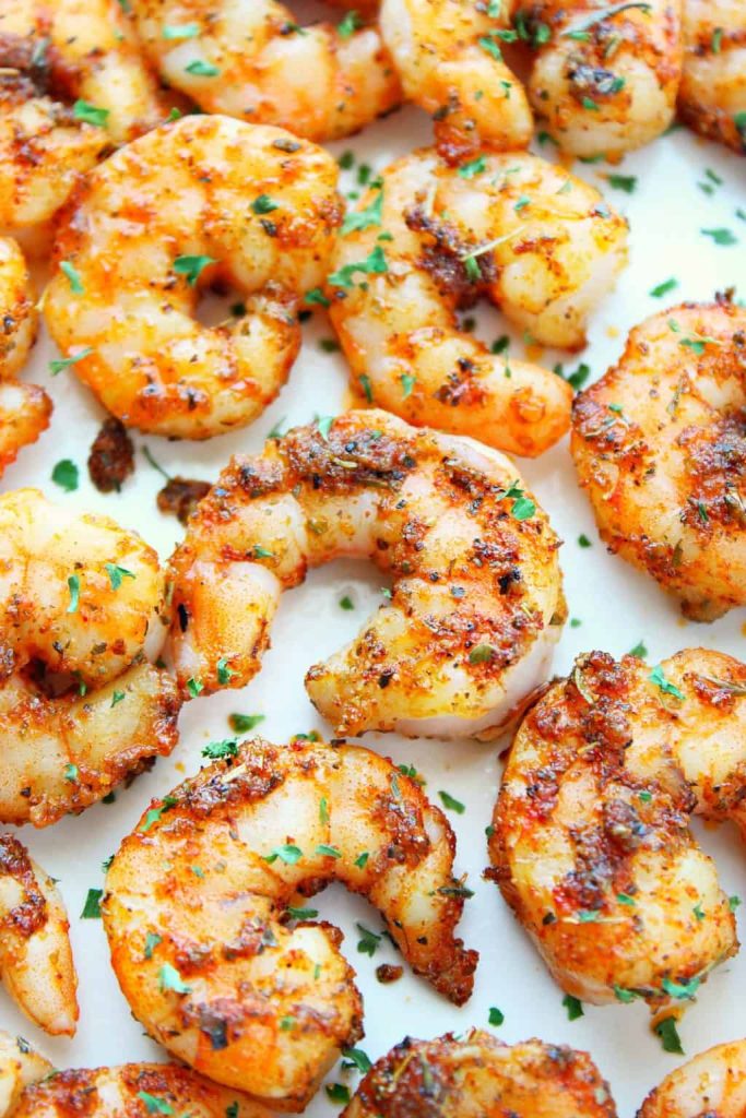 Air Fryer Butterflied Shrimp With Pineapple Mango Salsa