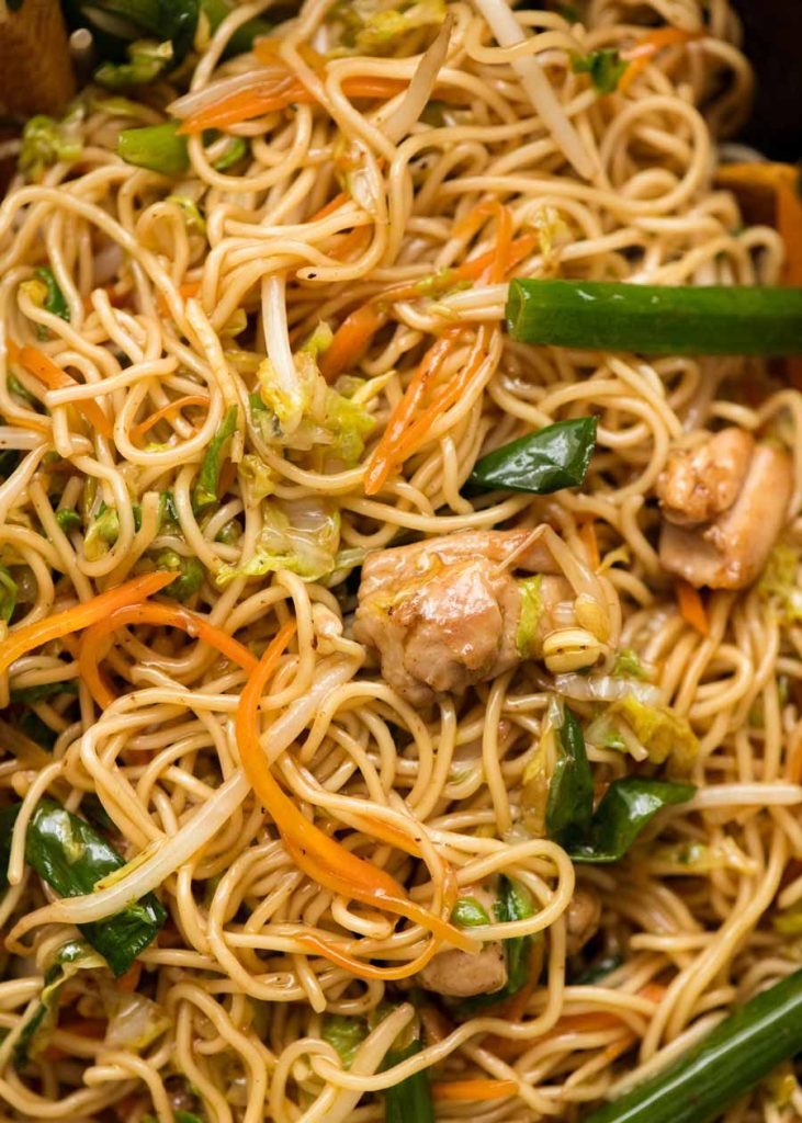 Cantonese Chicken Chow Mein Stir Fry
