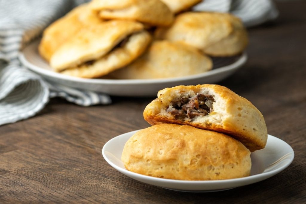 Philly Cheesesteak Stuffed Buttermilk Biscuits