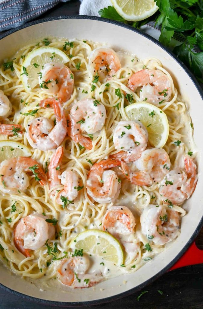 Creamy Lemon Shrimp Pasta