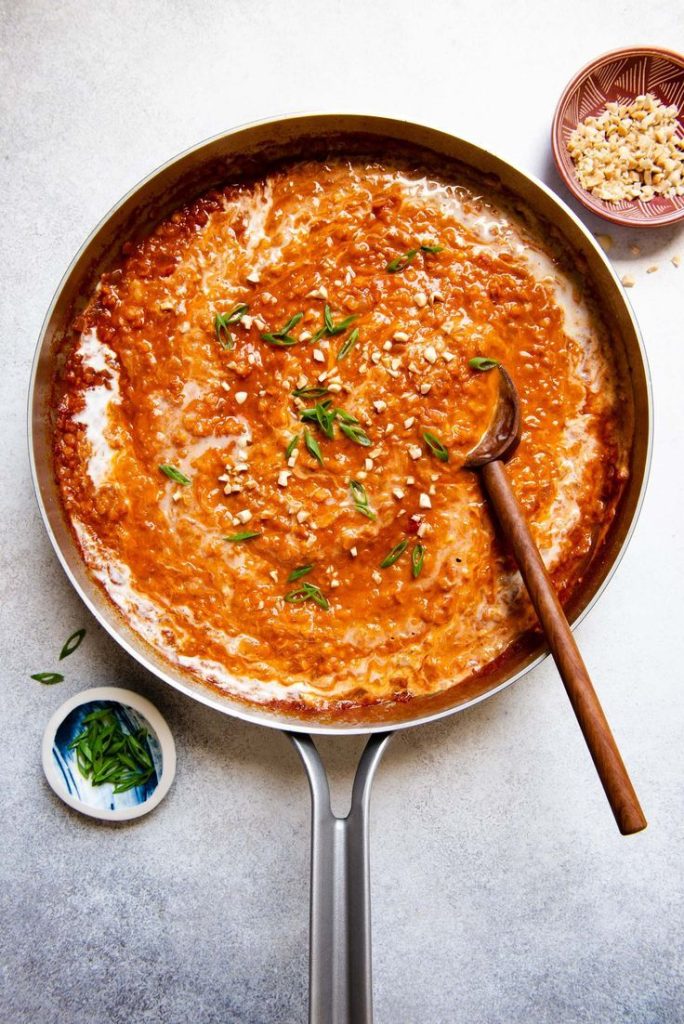 Hearty Red Lentil Curry With Basmati Rice