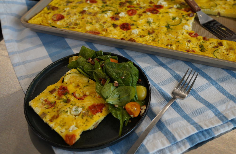 Mediterranean Sheet Pan Frittata Delight