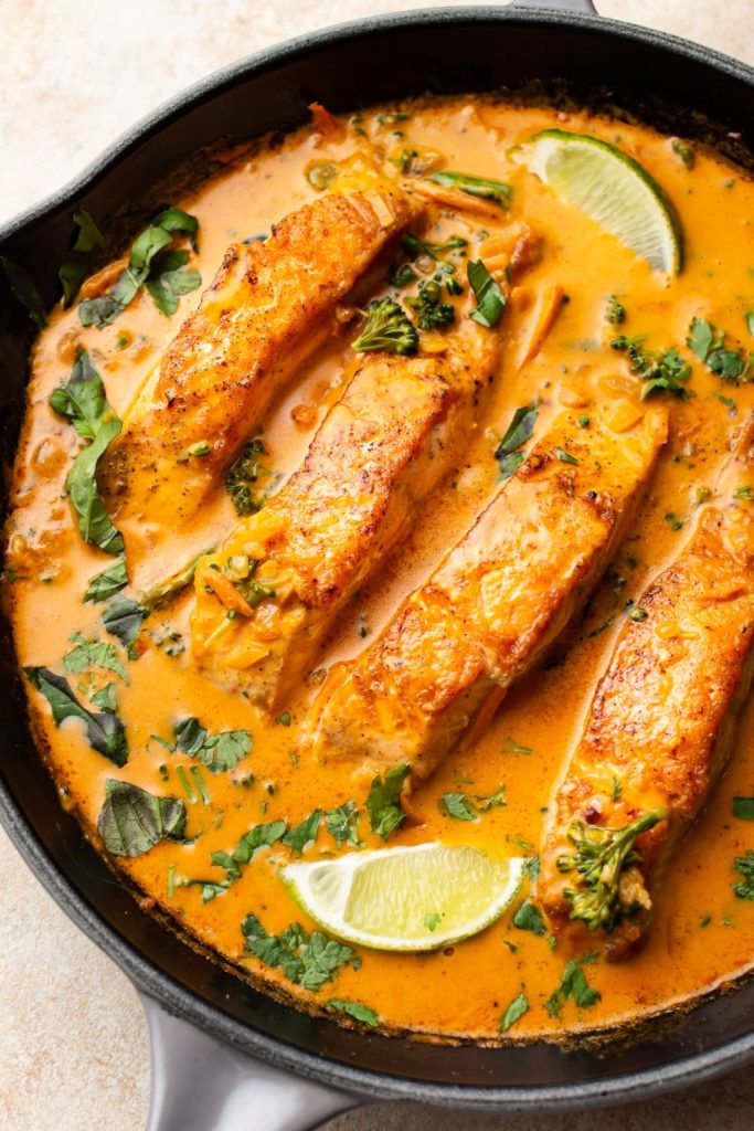 Coconut Curry Salmon With Broccoli Recipe