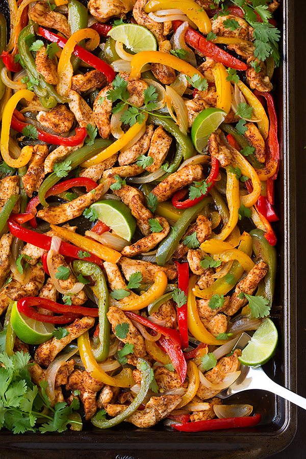 Sheet Pan Chicken Fajitas For A Crowd