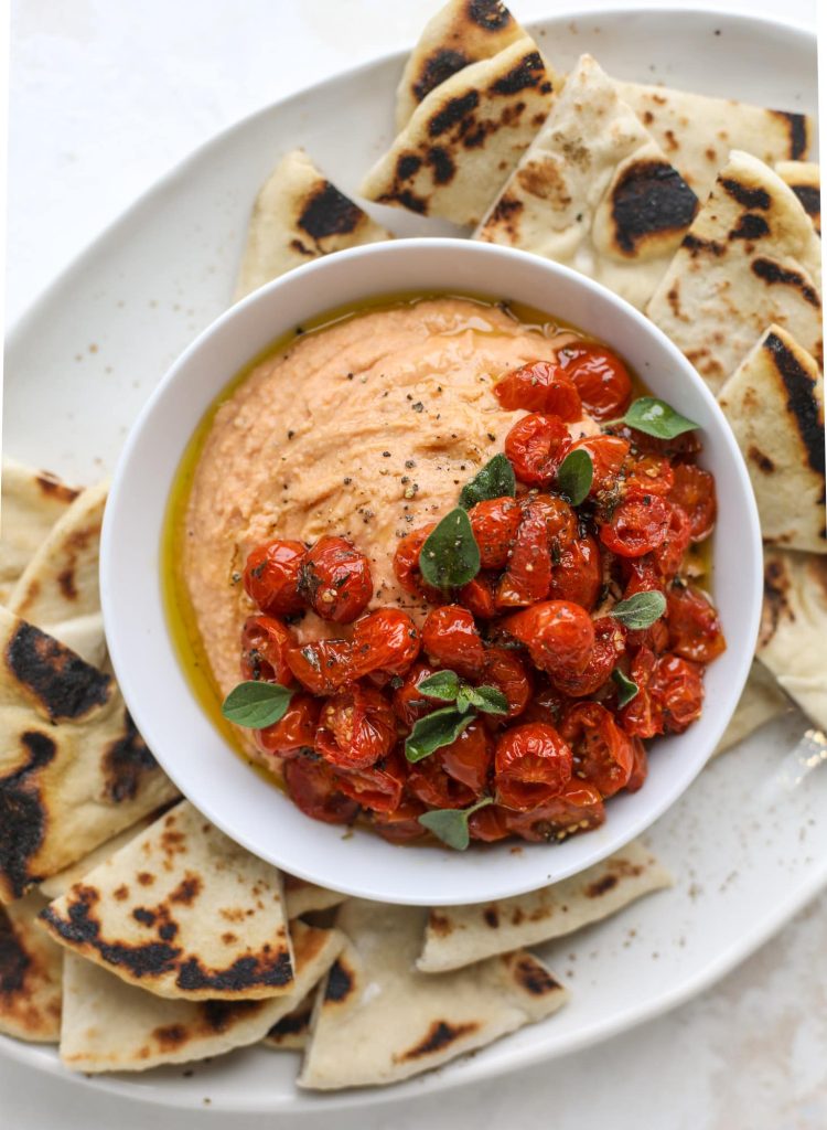 Roasted Tomato Hummus Toast With Za’Atar