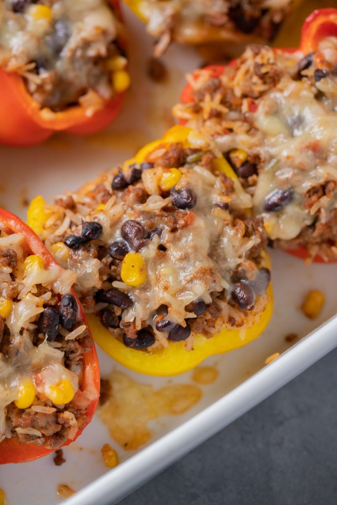 Taco Stuffed Bell Peppers With Ground Turkey