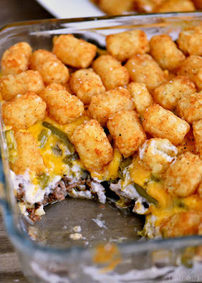 Tater Tot Casserole With Ground Beef And Cheddar