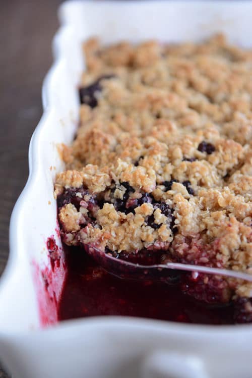 Blackberry Crisp With Oat Topping