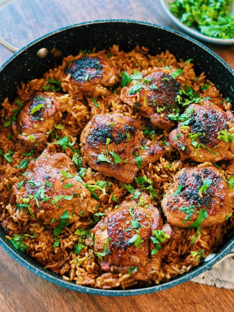 One-Pot Chicken Thighs and Potlikker Rice Recipe