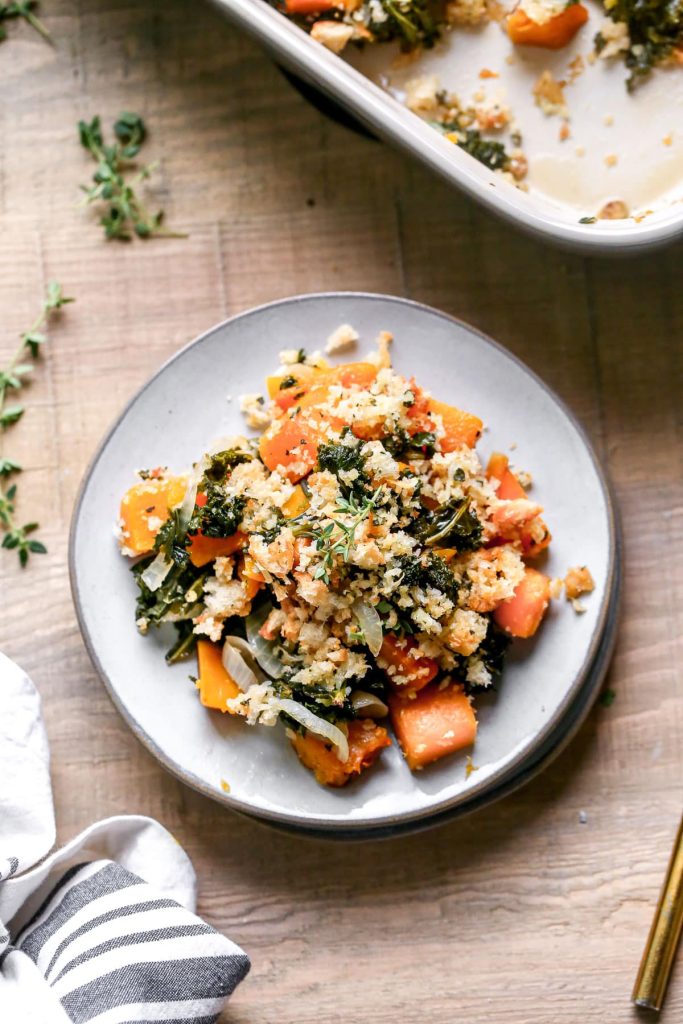 Roasted Butternut Squash Casserole With Sage And Rosemary