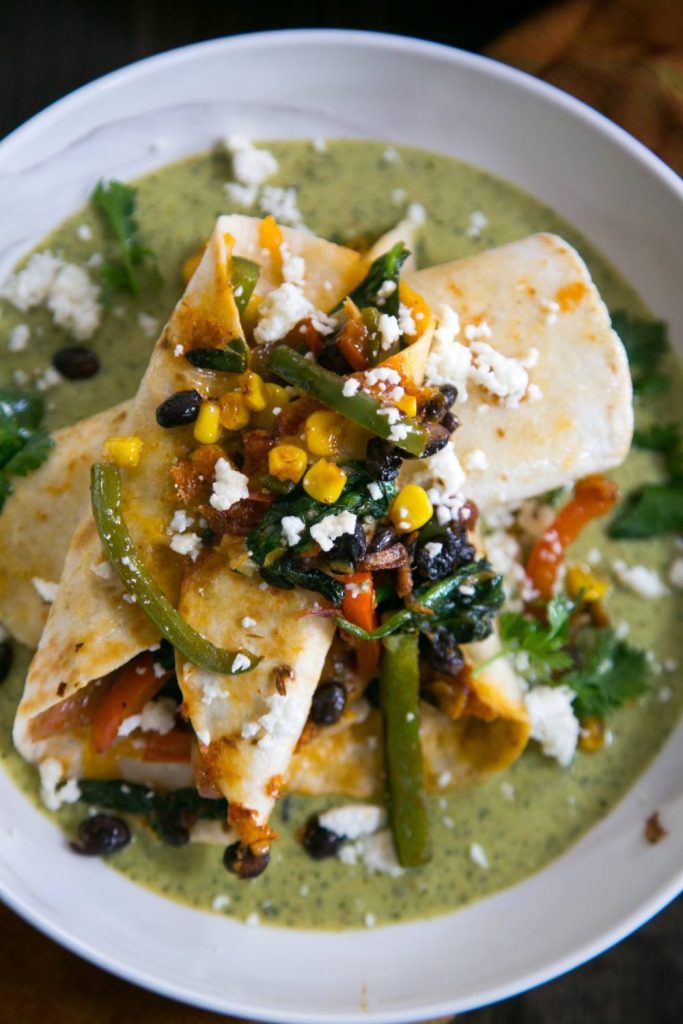 How To Make Flavorful Poblano Crema Enchiladas